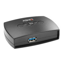 USB Switch - LINDY 2 Port USB 3.0 Device Sharing Switch 5 Gbps, Black