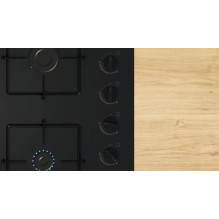 Dujinė Viryklė - BOSCH POH6B6K30 4 Dujų Zonos 3000W Įmontuojama Juoda Stiklo Dujinė Viryklė - BOSCH POH6B6K30 4 Dujų Zonos 3000W Įmontuojama Juoda Stiklo