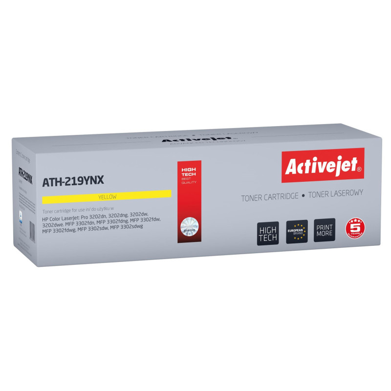 Tonerio Kasetė - Activejet ATH-219YNX Pakeitimas HP 219X 2500 puslapių Geltona
