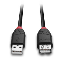 USB Prailginimo Laidas - LINDY Aktyvus Plonas USB 2.0 Prailginimo Laidas, M / F, 480 Mbps, 5 m, Juodas