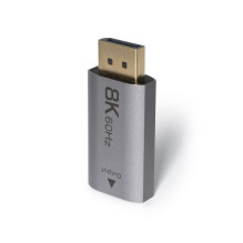 Adapter - LINDY DisplayPort to HDMI Active Converter, 8K60Hz, 3840x2160@120Hz, 48Gbps, Grey
