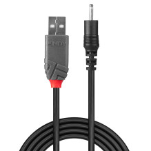 USB kabelis - LINDY USB 2.0 Type A į 2.5 mm DC Laidas, 1.5 m, Juodas USB kabelis - LINDY USB 2.0 Type A į 2.5 mm DC Laidas, 1.5 m, Juodas