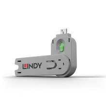 USB Accessory - LINDY USB A Port Lock Key No. 40451 40461 ABS 18x75,16x12mm Green
