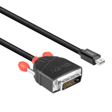 DisplayPort Adapteris - LINDY Mini DisplayPort į DVI Adapteris, 1920x1200@60Hz, 2 m, Juodas DisplayPort Adapteris - LINDY Mini DisplayPort į DVI Adapteris, 1920x1200@60Hz, 2 m, Juodas