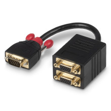 VGA Splitter - LINDY 2 Port VGA Splitter Cable, 200 mm, Black VGA Splitter - LINDY 2 Port VGA Splitter Cable, 200 mm, Black