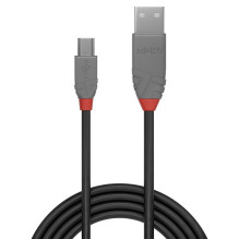 USB Cable - LINDY Anthra Line USB 2.0 Type A to Mini-B Cable, M / F, 480Mbps, 0.2 m, Black USB Cable - LINDY Anthra Line USB 2.0 Type A to Mini-B Cable, M / F, 480Mbps, 0.2 m, Black