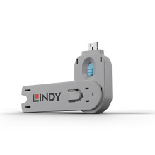 USB Accessory - LINDY USB A Port Locking Key 18x75,16x12mm ABS Blue
