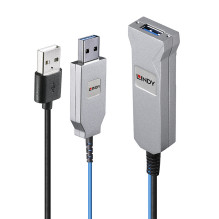 USB kabelis - LINDY Šviesolaidinis USB 3.0 Laidas, 5Gbps, 30 m, Mėlynas USB kabelis - LINDY Šviesolaidinis USB 3.0 Laidas, 5Gbps, 30 m, Mėlynas