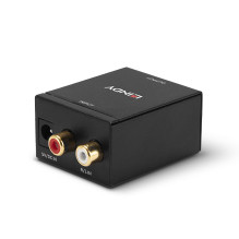 Garso Adapteris - LINDY Phono į TosLink ir Bendraašis ADC Adapteris 24-bit / 48KHz, Juodas Garso Adapteris - LINDY Phono į TosLink ir Bendraašis ADC Adapteris 24-bit / 48KHz, Juodas