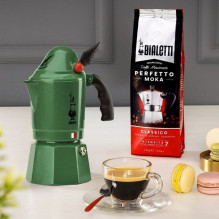 Coffee Maker - Bialetti Moka Break 3 Cups 190mm Aluminum Green Coffee Maker - Bialetti Moka Break 3 Cups 190mm Aluminum Green