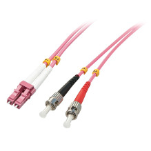 Fiber Optic Cable - LINDY Fiber Optic Cable LC / ST OM4, 50 / 125µm, 2 m, Pink