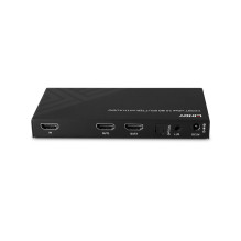HDMI Splitter - LINDY 2 Port HDMI Splitter 8K60, 48G, With Audio Extraction and Reduction, Black