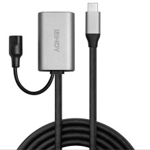 USB Extension Cable - LINDY USB 3.2 5Gbps C / C Active Extension Cable, 5 m, Black USB Extension Cable - LINDY USB 3.2 5Gbps C / C Active Extension Cable, 5 m, Black