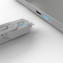 USB prievado blokatorius - LINDY USB Type A prievado blokatorius, 4 vnt. mėlynas, su raktu USB prievado blokatorius - LINDY USB Type A prievado blokatorius, 4 vnt. mėlynas, su raktu