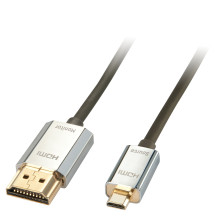 HDMI Cable - LINDY CROMO Slim HDMI Cable, High Speed A/D, 3 m, Black
