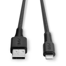 USB kabelis - LINDY Sustiprintas USB Type A į Lightning Laidas, C89, M / F, 480Mbps, 3 m, Juodas