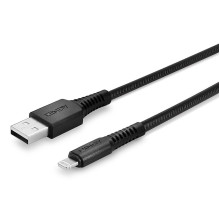 USB Cable - LINDY Reinforced USB Type A to Lightning Cable, C89, M / F, 480Mbps, 3 m, Black