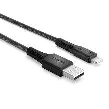 USB kabelis - LINDY Sustiprintas USB Type A į Lightning Laidas, C89, M / F, 480Mbps, 3 m, Juodas