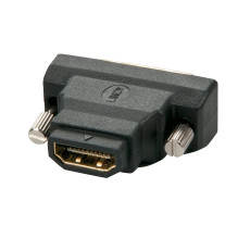 Adapter - LINDY HDMI F/M to DVI-D M Adapter, 1920x1200, Gold Contacts, Black Adapter - LINDY HDMI F/M to DVI-D M Adapter, 1920x1200, Gold Contacts, Black