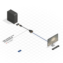 Adapteris - LINDY DisplayPort 1.2 į DVI-D Basic Adapteris, Maksimali Raiška 1920x1080@60Hz / 1920x12000@60Hz, 150 mm, Ju