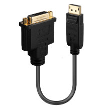 Adapteris - LINDY DisplayPort 1.2 į DVI-D Basic Adapteris, Maksimali Raiška 1920x1080@60Hz / 1920x12000@60Hz, 150 mm, Ju