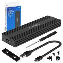 SSD Enclosure - SAVIO AK-84 M.2 SSD 10 Gbit/s USB Type-A Type-C Black