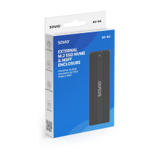 SSD Enclosure - SAVIO AK-84 M.2 SSD 10 Gbit/s USB Type-A Type-C Black