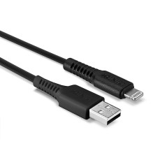 USB kabelis - LINDY USB Type A į Lightning Laidas, M / M, 480Mbps, Patvarus PVC, 3 m, Juodas USB kabelis - LINDY USB Type A į Lightning Laidas, M / M, 480Mbps, Patvarus PVC, 3 m, Juodas