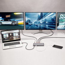 Computer Docking Station - LINDY DST-Pro 5K XT, USB-C Laptop Docking Station, Triple 5K Display, 100W PD
