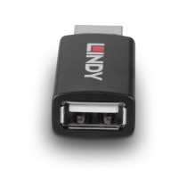 USB Adapteris - LINDY USB 2.0 Type A į A Duomenų Blokatorius, M / F, Juodas