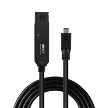 USB Cable - LINDY USB 3.2 C / C Active Extension, 10Gbps Data Transfer, 5 m, Black