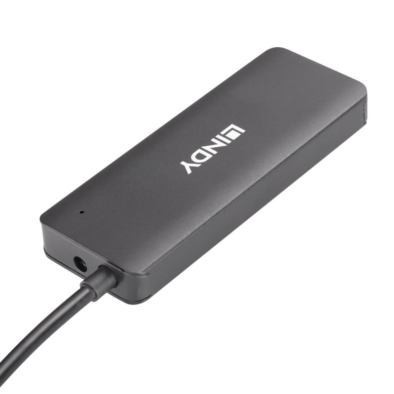 USB Hub - LINDY 4 Port USB 2.0 Hub, Black