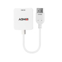 Adapteris - LINDY HDMI į DisplayPort Adapteris, 3840x2160@30Hz, 10.2Gbps, Baltas