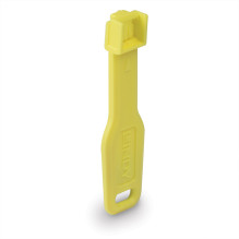 Tinklo Priedas - RJ45 Prievado Blokatorius 10vnt + 1 Raktas ABS Geltonas