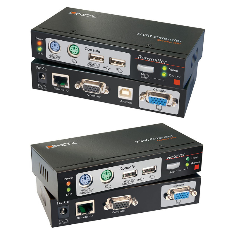 KVM Extender - LINDY Cat.6 VGA USB PS / 2 KVM Extender 1920x1200@60Hz 300 m