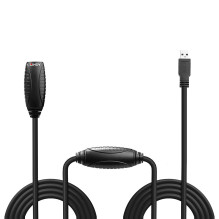 USB Prailginimo Laidas - LINDY USB 3.0 Aktyvus Prailginimo Laidas M / F, 10 m, Juodas USB Prailginimo Laidas - LINDY USB 3.0 Aktyvus Prailginimo Laidas M / F, 10 m, Juodas