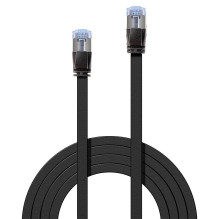 Network Cable - LINDY Cat.6A U / FTP Flat Network Cable, RJ45, M / M, 500MHz, 32AWG, 10 m, Black Network Cable - LINDY Cat.6A U / FTP Flat Network Cable, RJ45, M / M, 500MHz, 32AWG, 10 m, Black