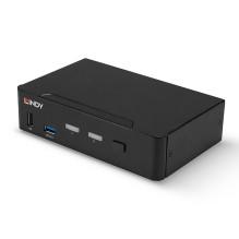 KVM Jungiklis - LINDY 2 Prievadų DisplayPort 1.4, USB 3.0 ir Garso KVM Jungiklis, 7680x4320@60Hz, Juodas KVM Jungiklis - LINDY 2 Prievadų DisplayPort 1.4, USB 3.0 ir Garso KVM Jungiklis, 7680x4320@60Hz, Juodas