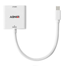 Adapter - LINDY Mini Display Port to DVI Converter, 1920x1200@60Hz, White