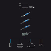 USB Hub - LINDY USB 3.0 Aktyvus Prailginimo Pro Hub Laidas, 10 m, Juodas USB Hub - LINDY USB 3.0 Aktyvus Prailginimo Pro Hub Laidas, 10 m, Juodas