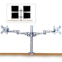 Monitor Mount - LINDY Two Adjustable LCD Mounts for Two Monitors up to 6kg