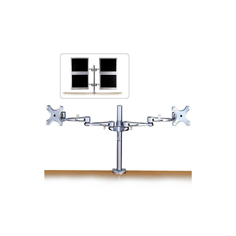Monitor Mount - LINDY Two Adjustable LCD Mounts for Two Monitors up to 6kg