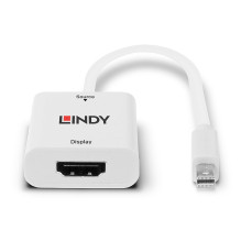 Adapteris - LINDY Mini DisplayPort 1.2 į HDMI 4K 60Hz Aktyvus Adapteris Konverteris, Baltas Adapteris - LINDY Mini DisplayPort 1.2 į HDMI 4K 60Hz Aktyvus Adapteris Konverteris, Baltas