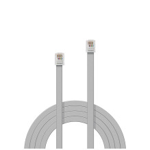 Network Cable - LINDY 6P6C RJ12 Network Cable, M / M, 15 m, Grey Network Cable - LINDY 6P6C RJ12 Network Cable, M / M, 15 m, Grey