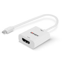 Adapteris - LINDY Mini DisplayPort 1.2 į HDMI 4K 60Hz Aktyvus Adapteris Konverteris, Baltas Adapteris - LINDY Mini DisplayPort 1.2 į HDMI 4K 60Hz Aktyvus Adapteris Konverteris, Baltas
