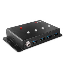 USB Hub - LINDY 4 Port USB 3.0 Metal Hub 5Gbps with Mounting Brackets