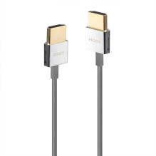 HDMI Cable - LINDY HDMI Slim Cable, M / M, Ultra High Speed, 48Gbps, 7680x4320@60Hz, 0.5 m, Grey HDMI Cable - LINDY HDMI Slim Cable, M / M, Ultra High Speed, 48Gbps, 7680x4320@60Hz, 0.5 m, Grey