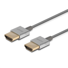 HDMI Cable - LINDY HDMI Slim Cable, M / M, Ultra High Speed, 48Gbps, 7680x4320@60Hz, 0.5 m, Grey HDMI Cable - LINDY HDMI Slim Cable, M / M, Ultra High Speed, 48Gbps, 7680x4320@60Hz, 0.5 m, Grey