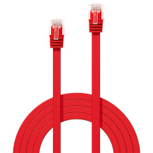 Tinklo Kabelis - LINDY Cat.6 U / UTP Plokščias Tinklo Kabelis, RJ45, M / M, 250MHz, 32AWG, 3 m, Raudonas Tinklo Kabelis - LINDY Cat.6 U / UTP Plokščias Tinklo Kabelis, RJ45, M / M, 250MHz, 32AWG, 3 m, Raudonas
