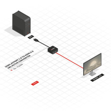 Adapter - LINDY DisplayPort 1.2 to HDMI 4K 60Hz Active Adapter Converter, 3840x2160@60Hz, 100 mm, Black Adapter - LINDY DisplayPort 1.2 to HDMI 4K 60Hz Active Adapter Converter, 3840x2160@60Hz, 100 mm, Black
